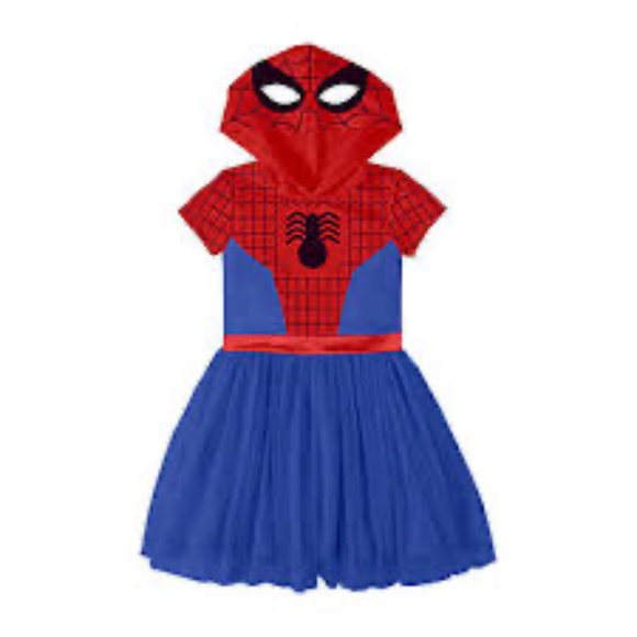 Marvel Other - Marvel Girls Short Sleeve Marvel Spiderman Cosplay Dress Size Large NWT